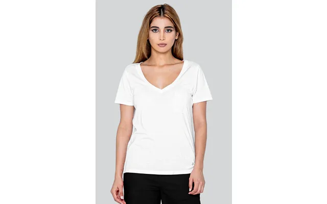 Enorsia Womens White Lace Pocket V-neck Tee - Uk 14 product image