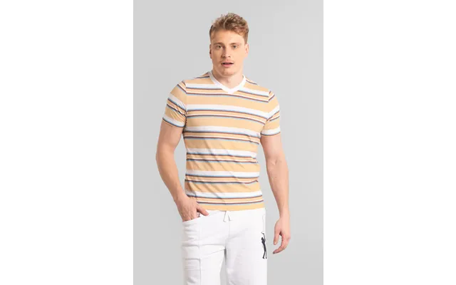 Enorsia Yellow Engineering Stripe Mens T-shirt - Uk Xl