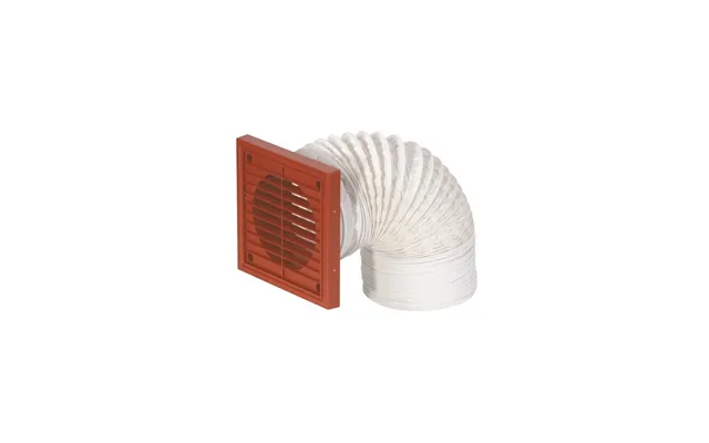 Airflow 3m X 150mm Flexible Ducting With Square Grille Terracotta