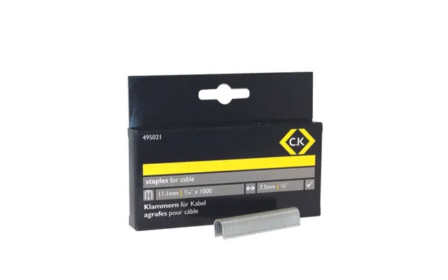 Ck Cable Staple 7.5mm Wide X 14.2mm Deep Box Of 1000
