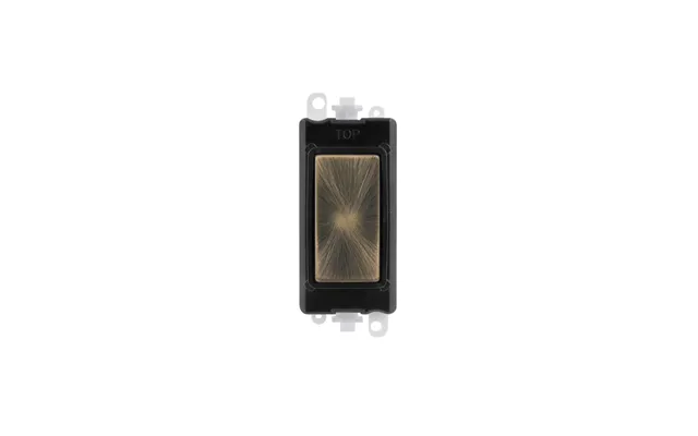 Click 20ax Antique Brass Blank Module Insert Black