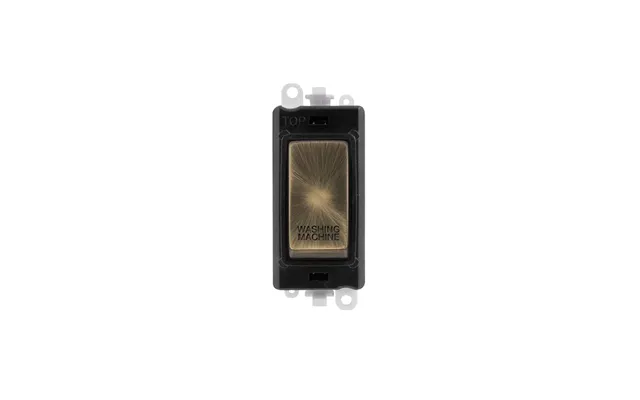 Click 20ax Antique Brass Dp Rocker Switch Module Washing Machine Insert Black