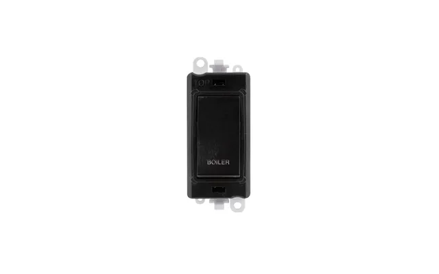 Click 20ax Black Double Pole Rocker Switch Module Boiler Insert Black