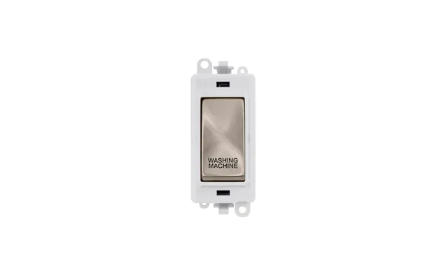 Click 20ax Brushed Stainless Dp Rocker Switch Module Washing Machine Insert Polar White