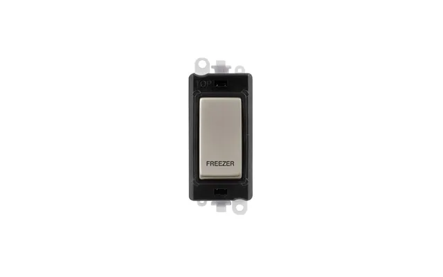 Click 20ax Pearl Nickel Double Pole Rocker Switch Module Freezer Insert Black