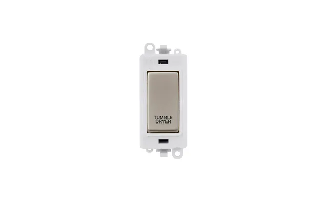 Click 20ax Pearl Nickel Dp Rocker Switch Module Tumble Dryer Insert Polar White
