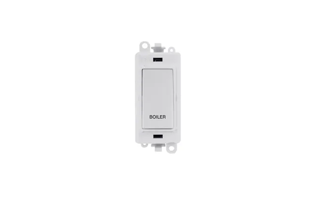 Click 20ax Polar White Double Pole Rocker Switch Module Boiler Insert Polar White