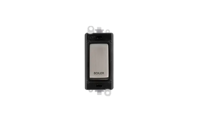 Click 20ax Stainless Steel Double Pole Rocker Switch Module Boiler Insert Black