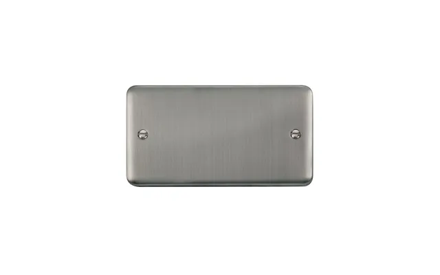 Click Deco Plus 2 Gang Blank Plate Stainless Steel
