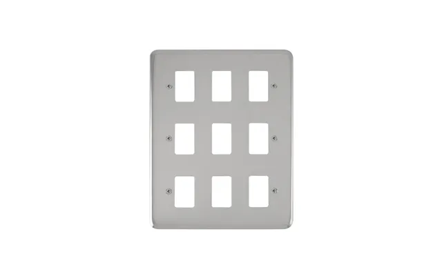 Click Deco Plus 9 Gang Gridpro Frontplate Polished Chrome