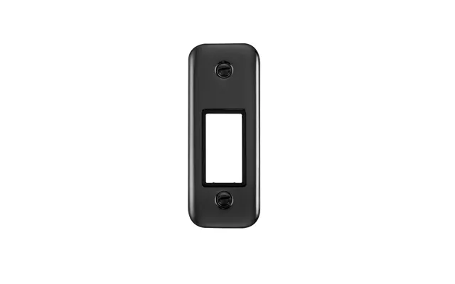Click Deco Plus Minigrid 1 Aperture Architrave Face Plate Black Nickel Black Inserts