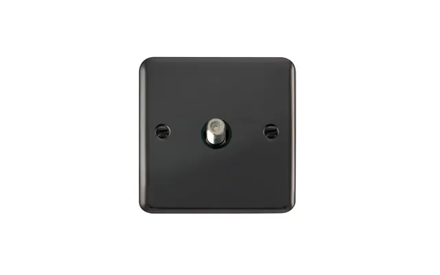 Click Deco Plus Twin Non-isolated Single Satellite Outlet Black Nickel Black Inserts