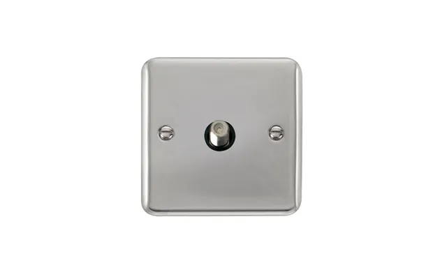 Click Deco Plus Twin Non-isolated Single Satellite Outlet Polished Chrome Black Inserts