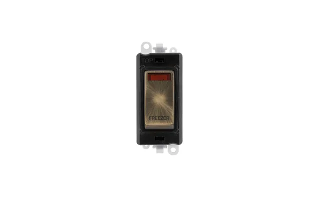 Click Gridpro 20ax Antique Brass Dp Switch Module With Neon Freezer Insert Black