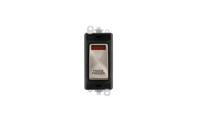 Click Gridpro 20ax Brushed Stainless Dp Switch Module With Neon Fridge Freezer Insert Black