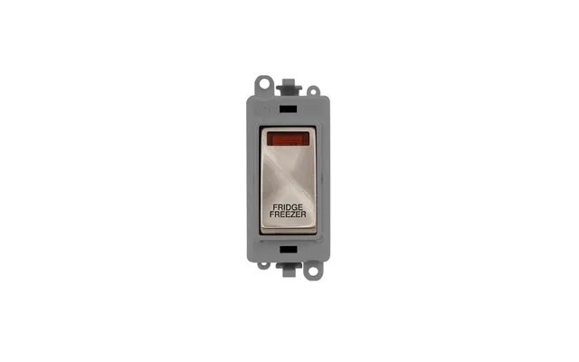 Click Gridpro 20ax Brushed Stainless Dp Switch Module With Neon Fridge Freezer Insert Grey