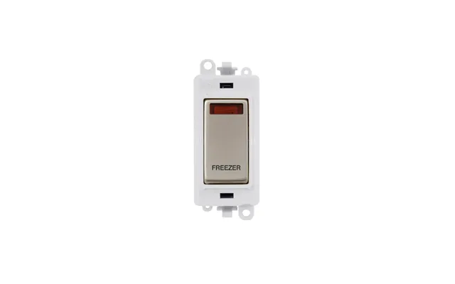 Click Gridpro 20ax Pearl Nickel Dp Switch Module With Neon Freezer Insert Polar White