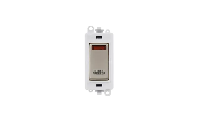 Click Gridpro 20ax Pearl Nickel Dp Switch Module With Neon Fridge Freezer Insert Polar White