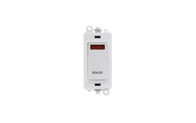 Click Gridpro 20ax Polar White Dp Switch Module With Neon Boiler Insert Polar White