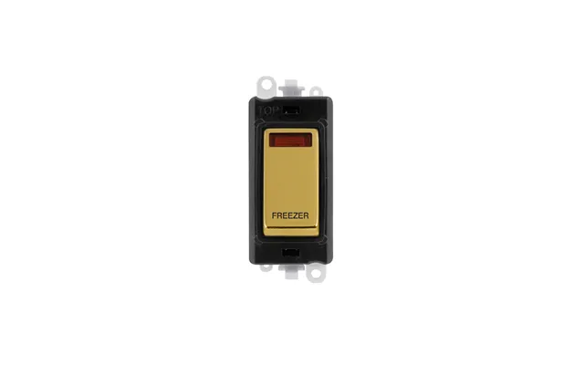 Click Gridpro 20ax Polished Brass Dp Switch Module With Neon Freezer Insert Black
