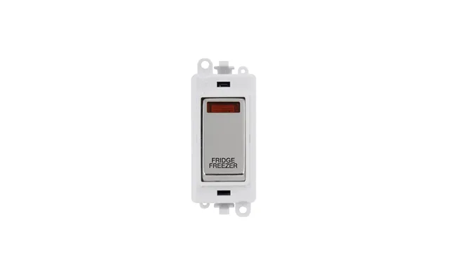 Click Gridpro 20ax Polished Chrome Dp Switch Module With Neon Fridge Freezer Insert Polar White