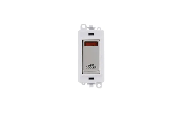 Click Gridpro 20ax Polished Chrome Dp Switch Module With Neon Wine Cooler Insert Polar White