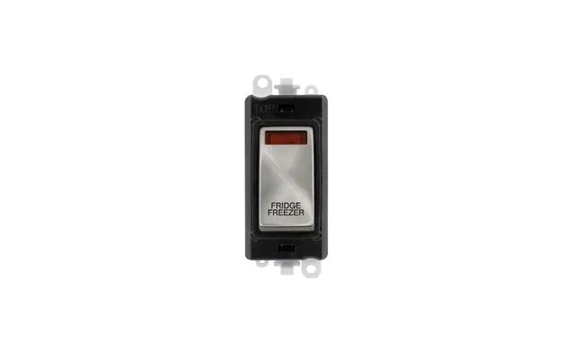 Click Gridpro 20ax Satin Chrome Dp Switch Module With Neon Fridge Freezer Insert Black