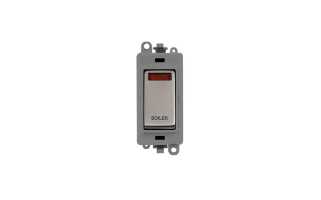 Click Gridpro 20ax Stainless Steel Dp Switch Module With Neon Boiler Insert Grey