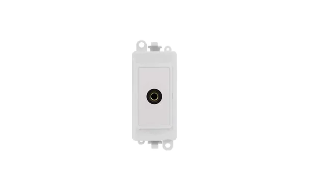 Click Gridpro 3.5mm Audio Jack Outlet Module Polar White