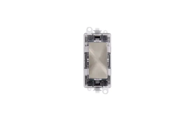 Click Gridpro Brushed Steel Transparent Illuminated Blank Module Insert Green Led