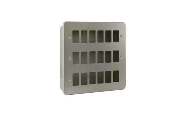 Click Gridpro Metal Clad 18 Gang Frontplate With Back Box No Knockouts