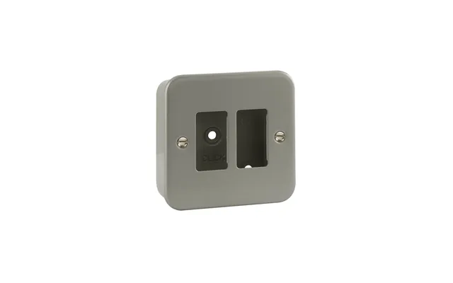 Click Gridpro Metal Clad 2 Gang Frontplate And Back Box