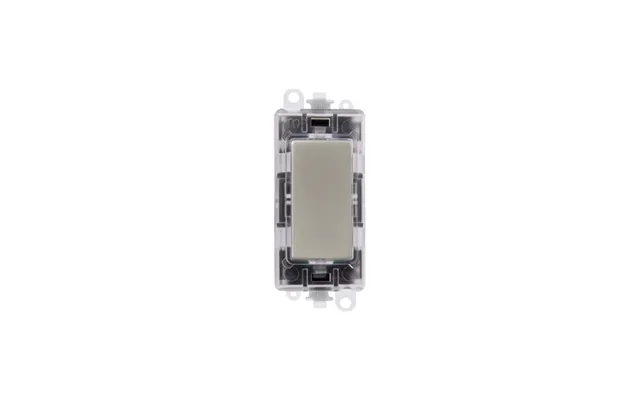 Click Gridpro Pearl Nickel Transparent Illuminated Blank Module Insert Green Led