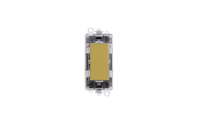 Click Gridpro Polished Brass Transparent Illuminated Blank Module Insert Red Led