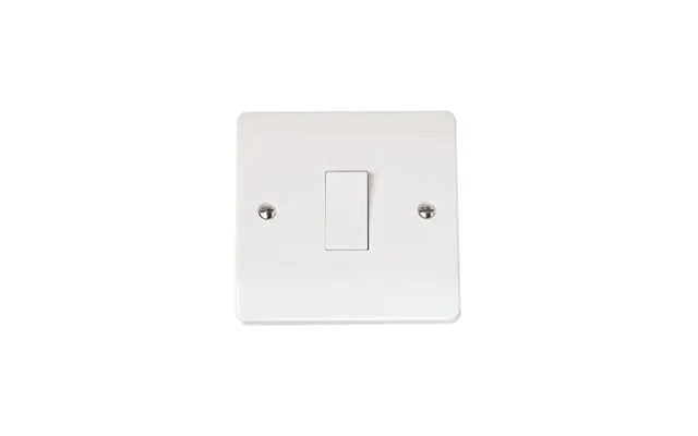 Click Plate Switch 1 Gang 2 Way 10 Amp White Pvc
