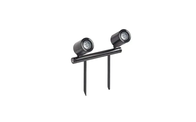 Collingwood Mains 230v Led Twin Bar Spike Light Black 3000k