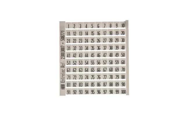Entrelec Marker Card 6mm Spacing Blank