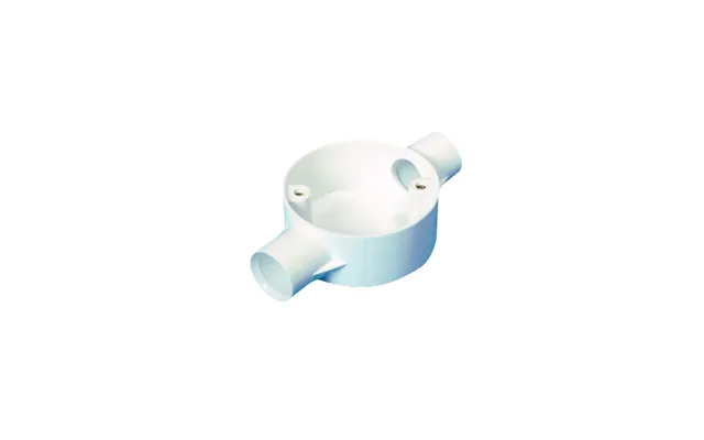 Falcon Trunking 20mm 2 Way Terminal Box White Single Only