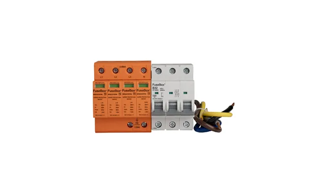Fusebox 3 Phase T2 Spd 3p Npe Tpn Kit With Cables 3p B32 Mcb