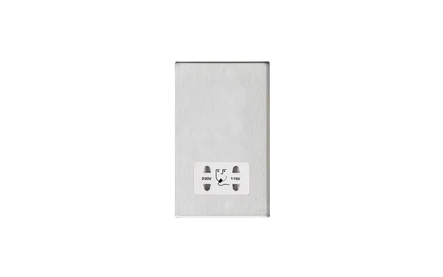 Hamilton Hartland G2 Shaver Dual Voltage Unswitched Socket Satin Stainless Steel Insert White