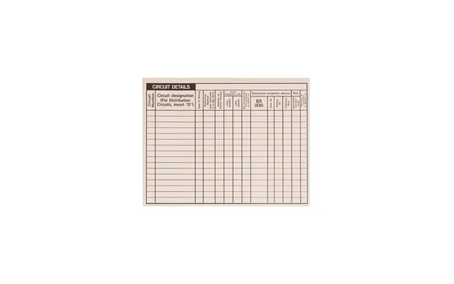 Industrial Signs Circuit Detail Label 148mm X 110mm Pack Of 20