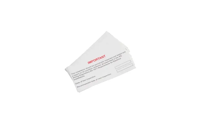 Industrial Signs Periodic Inspection And Testing Label 130mm X 60mm Pack Of 10