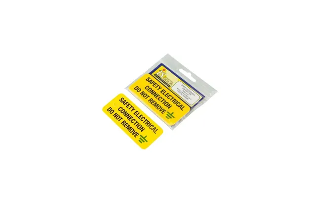 Industrial Signs Safety Electrical Connection Label 80mm X 35mm Pack Of 5