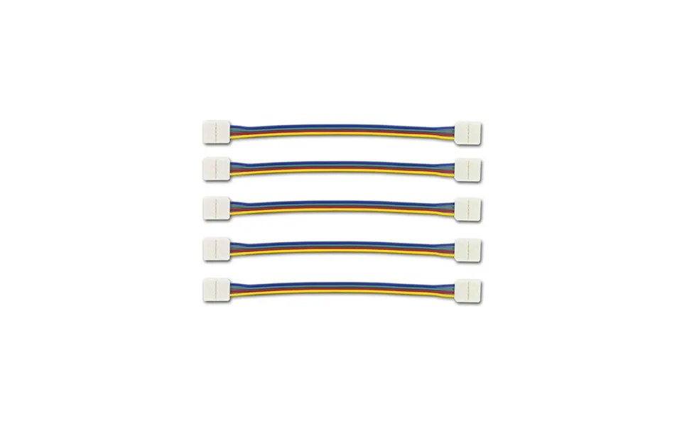 Integral 2-way Connector 150mm Wire For 12mm Rgb Strip Pack Of 5