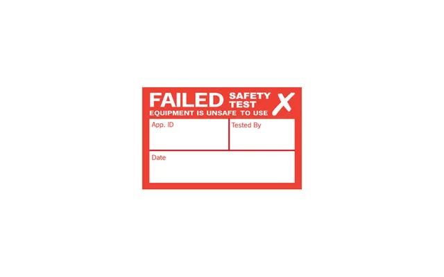 Kewtech Red Appliance Fail Labels Pack Of 250