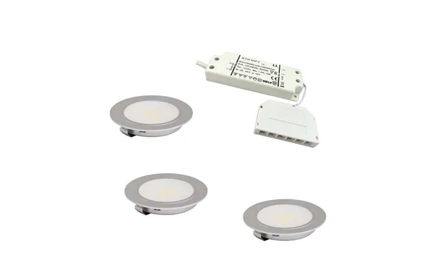 Leyton Cabinet Cob Led Downlight Kit 3w Stainless Steel 4000k Cool White