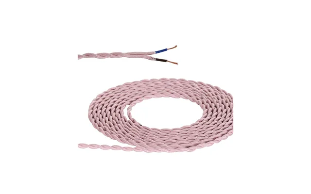 Luxuria Glorelle 1m Pink Braided Twisted 2 Core 0.75mm Cable