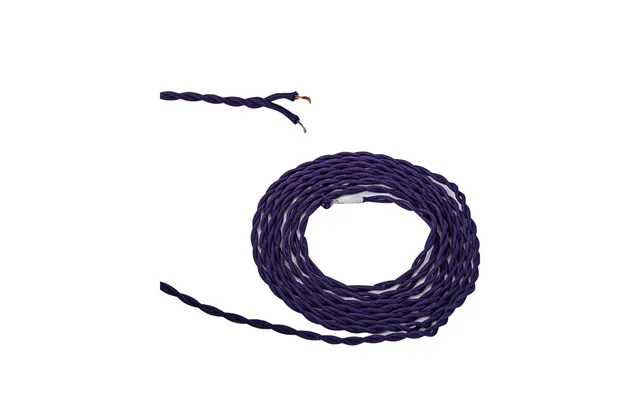 Luxuria Glorelle 1m Purple Braided Twisted 2 Core 0.75mm Cable