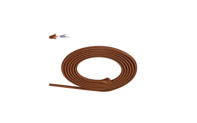 Luxuria Glorelle 1m Red Brown Braided 2 Core 0.75mm Cable