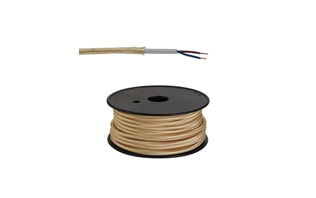Luxuria Glorelle 25m Roll Gold Braided 2 Core 0.75mm Cable